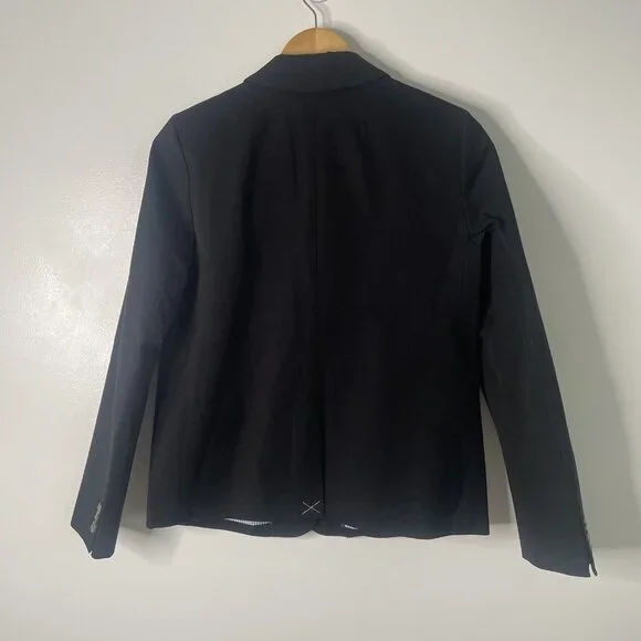 J.Crew Blazer Womens 4 Black Schoolboy Corpcore Minimalist Office Work Preppy - Picture 4 of 13